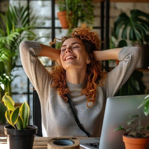 joyful work break stockcake