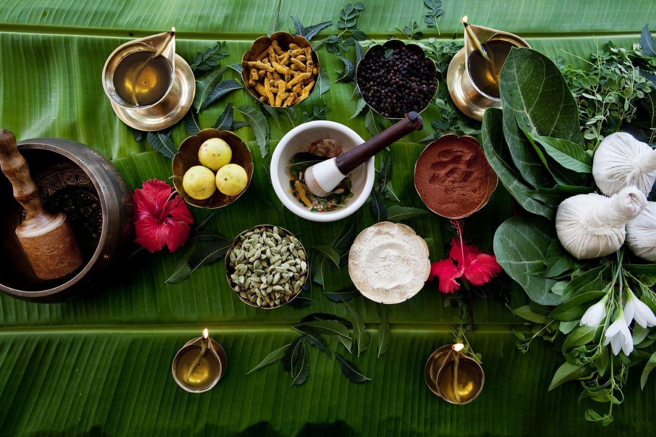 Traditional Ayurvedic herbal treatment