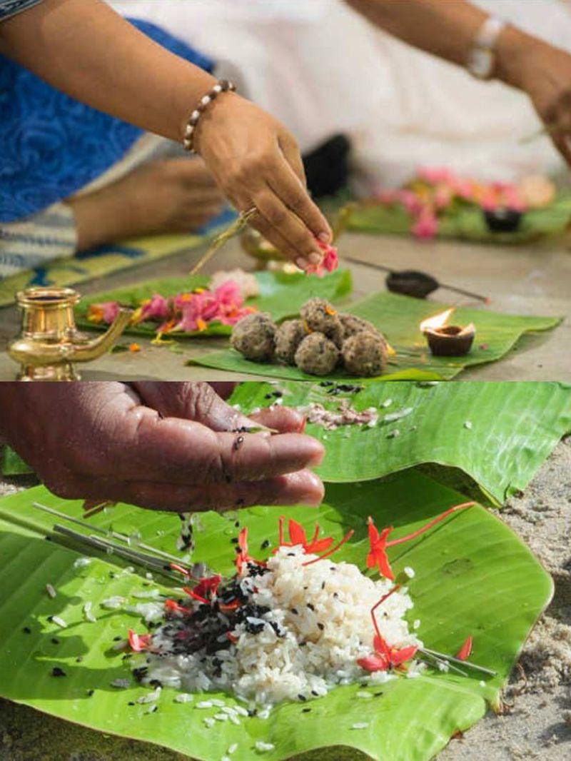 Traditional ancestral Pitru Tharppanam ritual in Kerala